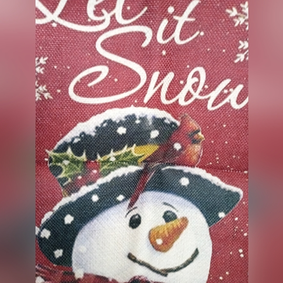 Merry Christmas Garden Flag. 12"x18" Snow Man Garden Flag Decoration - Picture 2 of 3